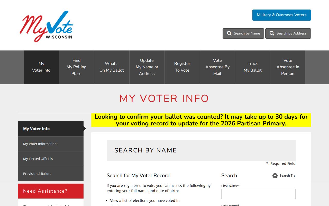 Green Bay residents directory MyVote Wisconsin lookup